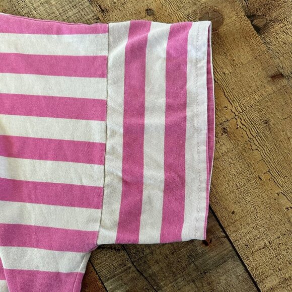 Vintage 1978 Flirts Garfield Striped T-Shirt Cartoon Graphic Pink & White - Picture 10 of 11